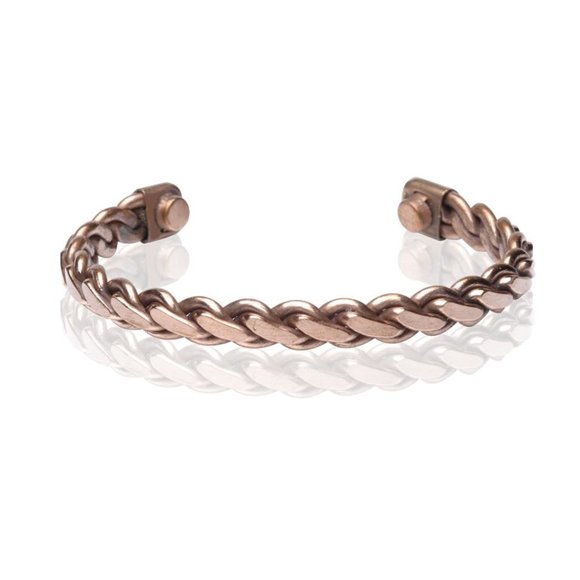 Pure Copper Magnetic Bracelet Arthritis Pain Therapy Energy Cuff Bangle Healing - Picture 1 of 1